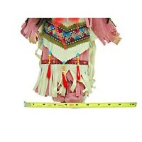 Golden Keepsake Native American Porcelain Doll Dressed Collector Vintage Sz 17" - Picture 9 of 12